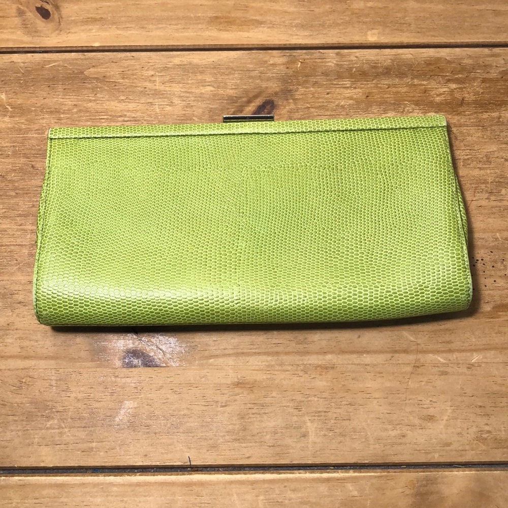 Green Leather Banana Republic Clutch